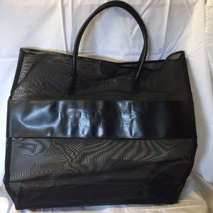 Burberry Large Black Nylon Tote Bag